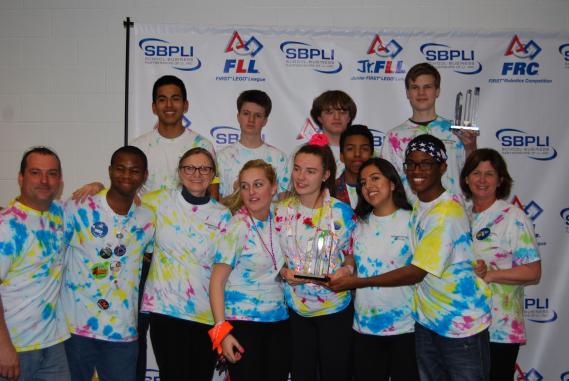 CAPTION: The Bridgehampton High School FIRST Robotics Team #5659 “Team Supreme” was a subdivision finalist at the FIRST Championship in St. Louis, Missouri on April 22-25.