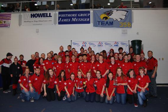CAPTION: The Patchogue-Medford High School FIRST Robotics Team #329 “Raiders” received the Team Spirit Award at the FIRST Championship in St. Louis, Missouri on April 22-25.