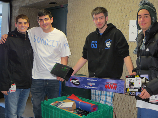 New Hartford, a rookie team, is pictured with the contents of the kit of parts.
