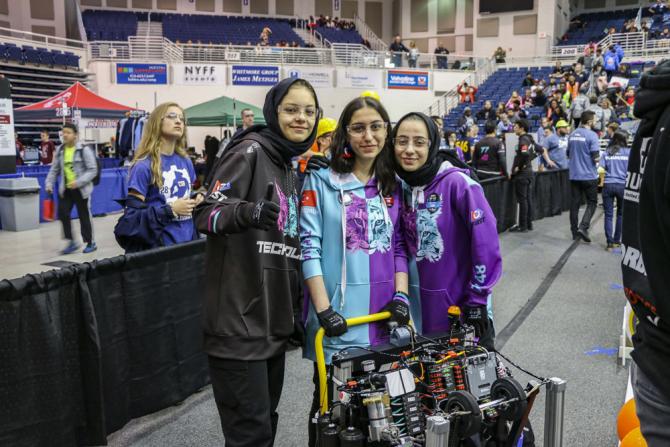 Students at our Long Island Regional FIRST Robotics Competition.